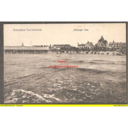 AK -  Swinoujscie - Ostseebad Swinemünde - Bewegte See - 1909 (Polen) 
