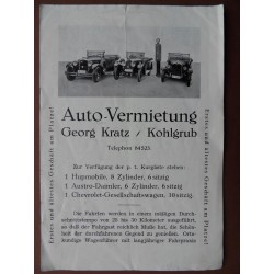 Prospekt Auto-Vermietung Georg Kratz - Kohlgrub (BY) 