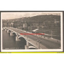 AK - Praha - Jiraskuv Most V pozad Petrin - 1940 (CZ)  