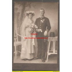 Kabinettformat - Hochzeitsfoto - Uniform - Max Jäger - Krems