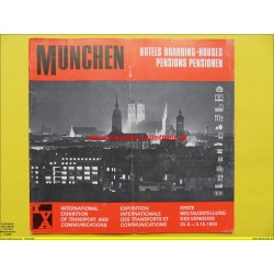 Prospekt München Hotels, Pensionen u. Gasthöfe - 1965 (BY)