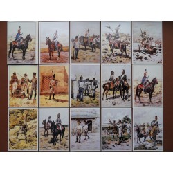 Mappe mit 15 Ansichtskarten (Kavallerie)