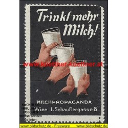 Werbemarke - Trink mehr Milch - Milchpropaganda