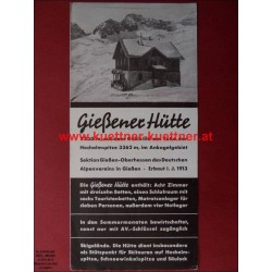 Prospekt Gießener Hütte - 1938 (Ktn) 