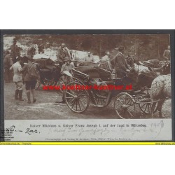 Foto - AK - Kaiser Nikolaus u. Franz Joseph I. auf der Jagd in Mürzsteg