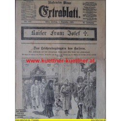 Illustriertes Wiener EXTRABLATT - Begräbnis Kaiser Franz Josef 1. Dez. 1916
