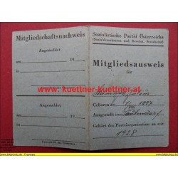 Mitgliedsausweis SPÖ 1949 -...