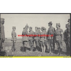 FOTO WK I. - Prinz Leopold von Bayern mit Offizierskorps IR.64