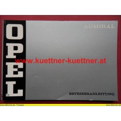 Betriebsanleitung OPEL ADMIRAL (SEPT.  1970)