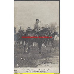 Kaiser Franz Joseph I. mit Suite bei den Manövern (1907)