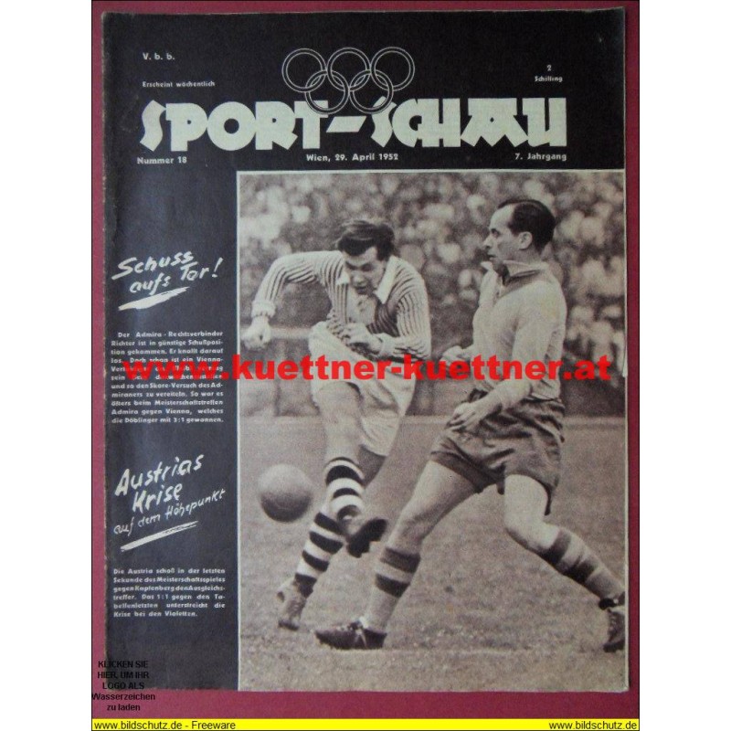 Sport-Schau Nr.18 - 29. April 1952 - 7. Jahrgang