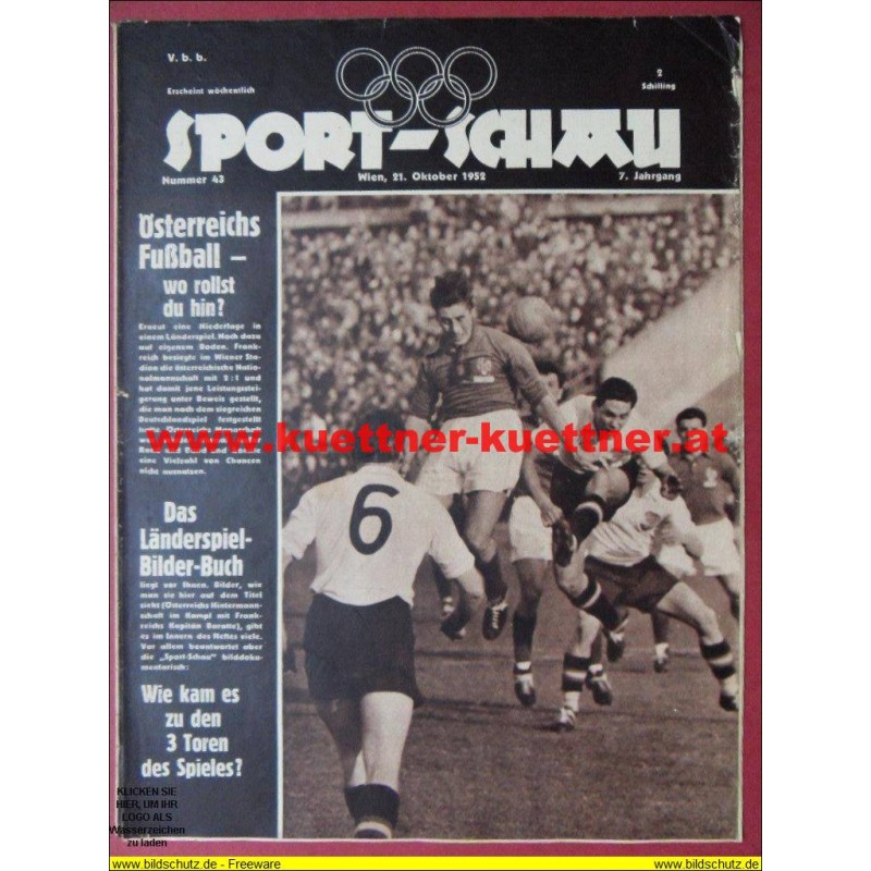 Sport-Schau Nr.43 - 21. Oktober 1952 - 7. Jahrgang