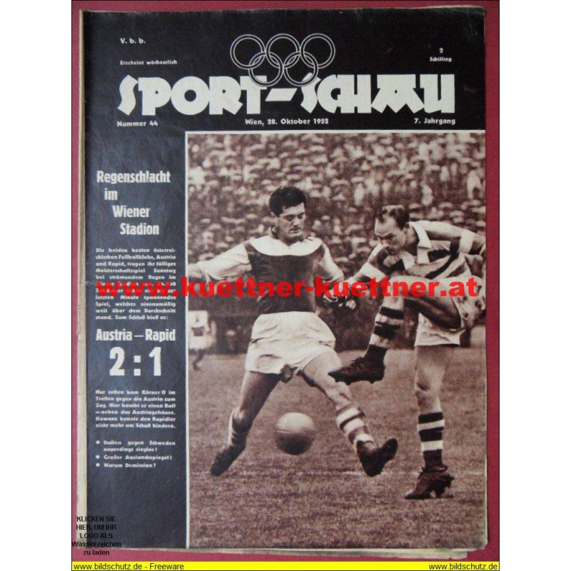 Sport-Schau Nr.44 - 28. Oktober 1952 - 7. Jahrgang