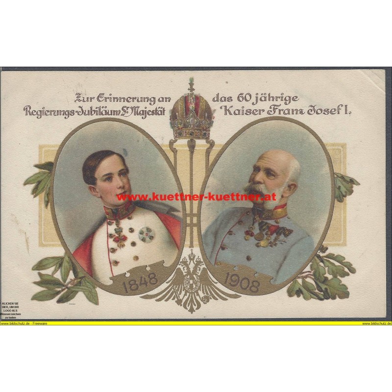 AK - 60 Jahre Kaiser Franz Josef I. (1848-1908)