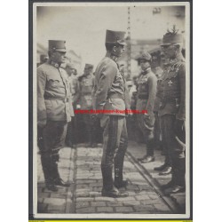 Foto WKI - Kaiser Karl mit Kövess von Kövesshaza in Czernowitz (7.8.1917)
