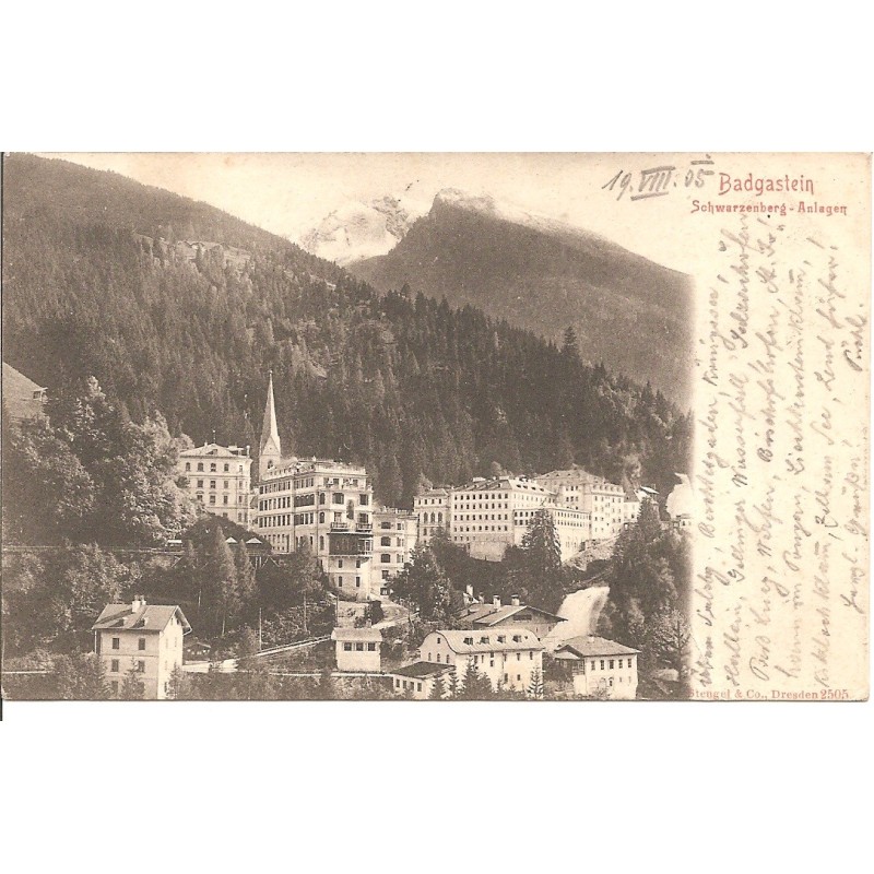AK - Badgastein - Schwarzenberg-Anlage - 1905 (Szbg)