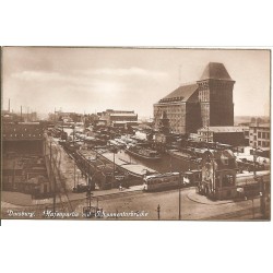 AK - Duisburg - Hafenpartie mit Schwanentorbrücke (NW)
