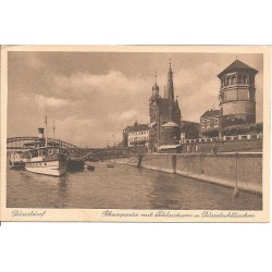 AK - Düsseldorf - Rheinpartie mit Schlossturm u. Düsselschlösschen (NW)