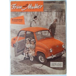 Modezeitschrift Frau und Mutter 1958 Erstes Juniheft mit Schnittbogen4