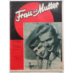 Modezeitschrift Frau und Mutter 1955 Erstes Juliheft mit Schnittbogen4