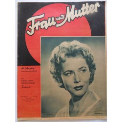 Modezeitschrift Frau und Mutter 1955 Erstes Septemberheft mit Schnittbogen1