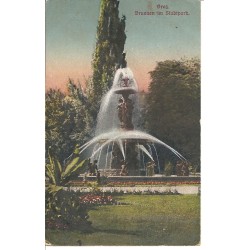 Graz - Brunnen im Stadtpark - 1918 (ST)