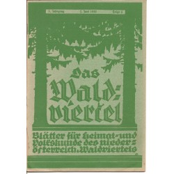 Das Waldviertel 5. Jahrg. / 15. Jänner 1932 / Folge 1